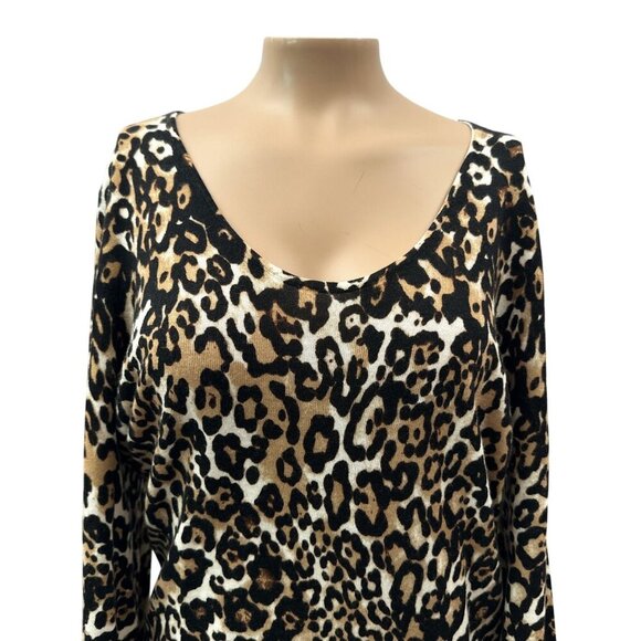 Talbots Pure Merino Wool Leopard Print Sweater Long Sleeve Pullover Womens M - Picture 11 of 11